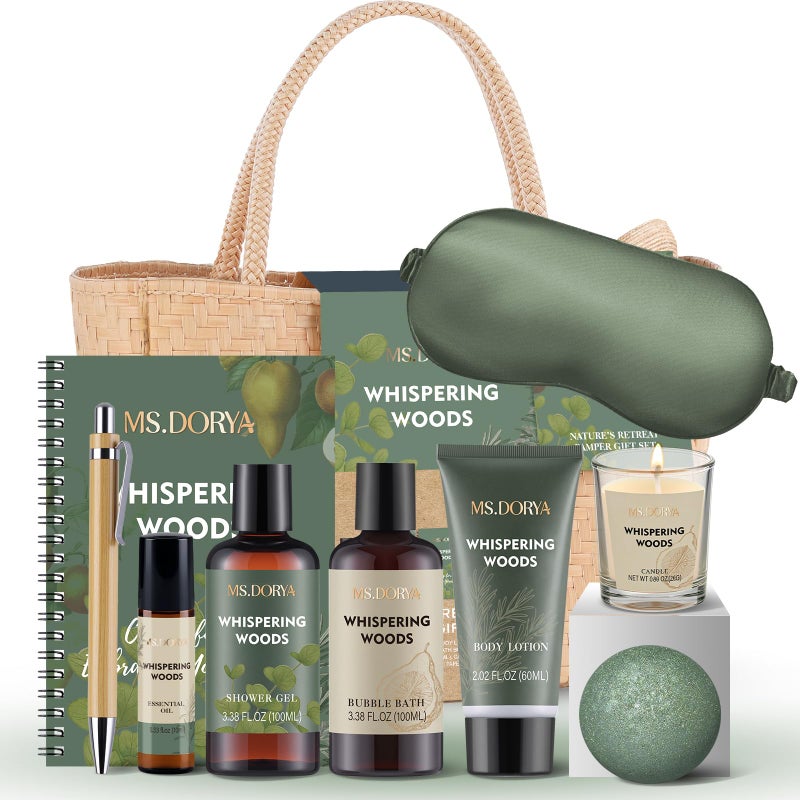 Birthday Gifts for Women Spa Gifts Basket for Mom Grandma Wife 10 Pcs Self Care Spa Gift Baskets with Body Lotion Bath Sets for Women Gift Employee Nurse Teacher Appreciation Gifts